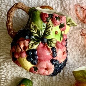 Vintage Ceramic Fruit Pitcher